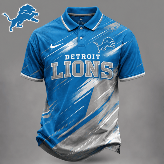 Premium NFL X DET EXCLUSIVE Bold Stripe Polo Shirt