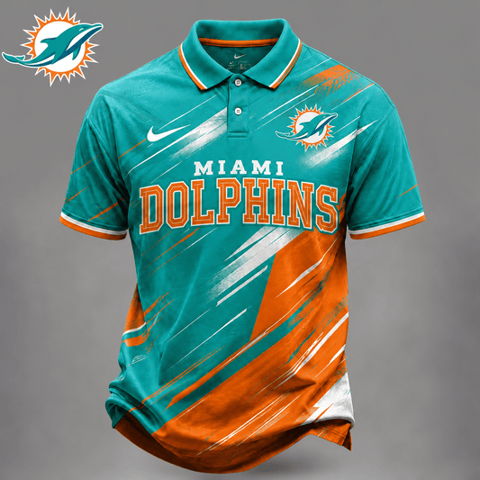 Premium NFL X MIA EXCLUSIVE Bold Stripe Polo Shirt