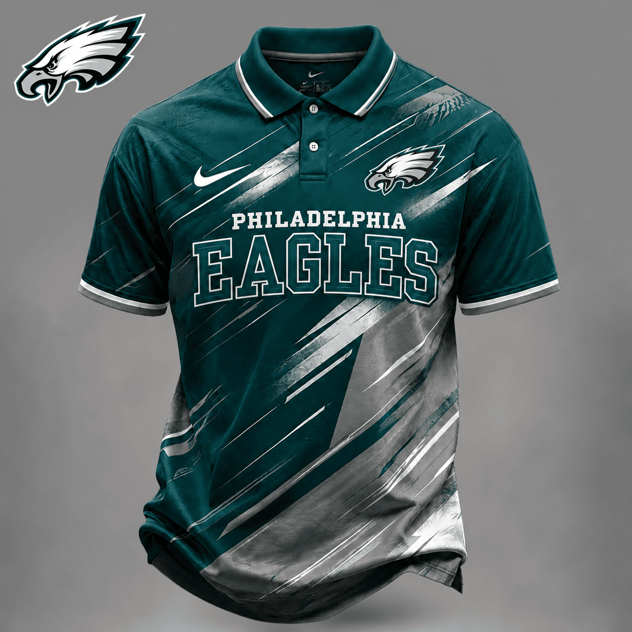 Premium NFL X PHI EXCLUSIVE Bold Stripe Polo Shirt