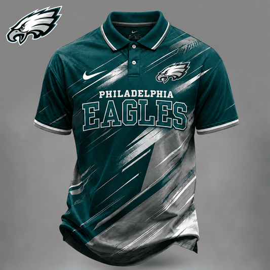 Premium NFL X PHI EXCLUSIVE Bold Stripe Polo Shirt