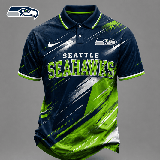 Premium NFL X SEA EXCLUSIVE Bold Stripe Polo Shirt