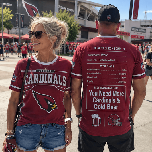Premium NFL x ARI Funny Personalized Health Check Form 3D Shirt Football Enthusiasts 040726
