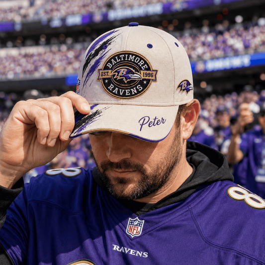 Premium NFL x BAL Custom Name Cap For Football Fans Loving Sporty Style 030726