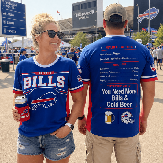 Premium NFL x BUF Funny Personalized Health Check Form 3D Shirt Football Enthusiasts 040726