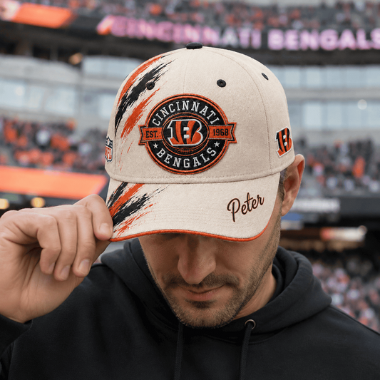 Premium NFL x CIN Custom Name Cap For Football Fans Loving Sporty Style 030726