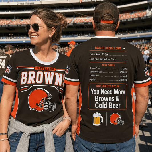 Premium NFL x CLE Funny Personalized Health Check Form 3D Shirt Football Enthusiasts 040726