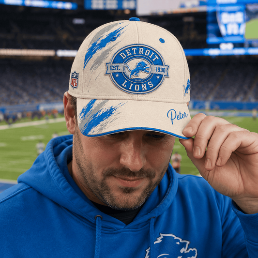 Premium NFL x DET Custom Name Cap For Football Fans Loving Sporty Style 030726