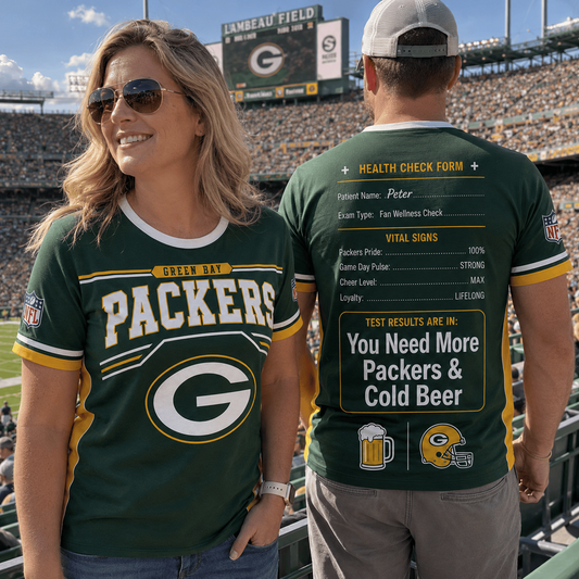 Premium NFL x GB Funny Personalized Health Check Form 3D Shirt Football Enthusiasts 040726