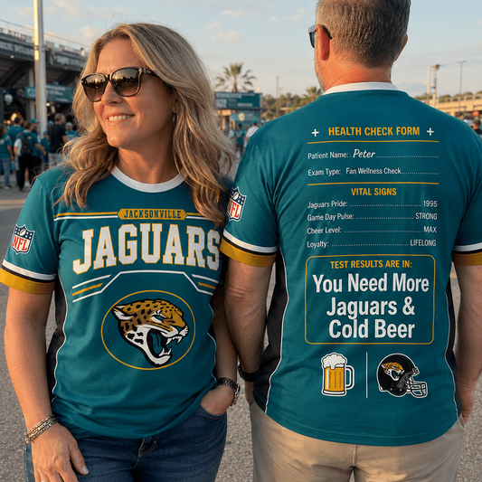 Premium NFL x JAX Funny Personalized Health Check Form 3D Shirt Football Enthusiasts 040726