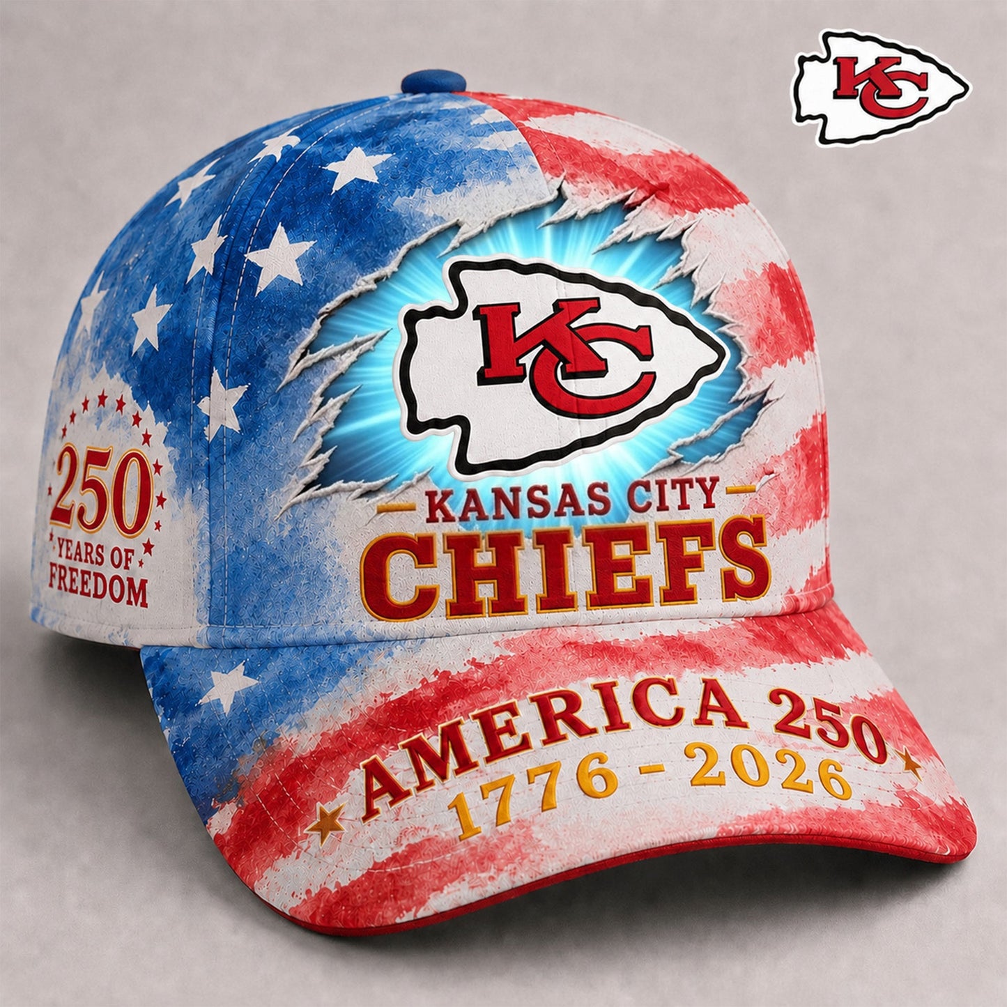 Premium NFL x KC EXCLUSIVE 250 Years Anniversary Of Freedom Cap 270626