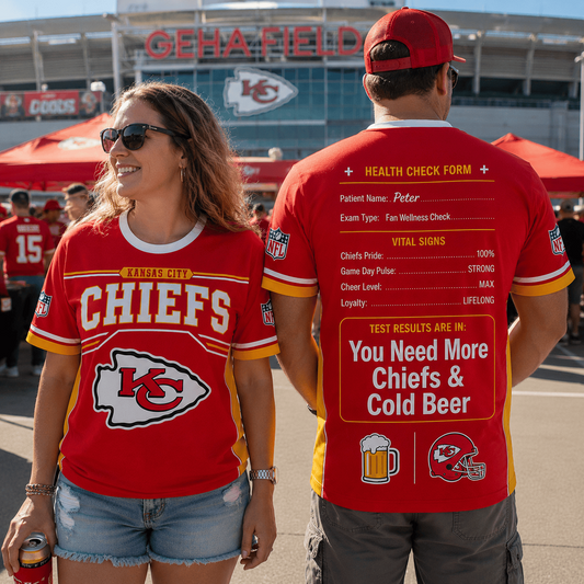 Premium NFL x KCC Funny Personalized Health Check Form 3D Shirt Football Enthusiasts 040726