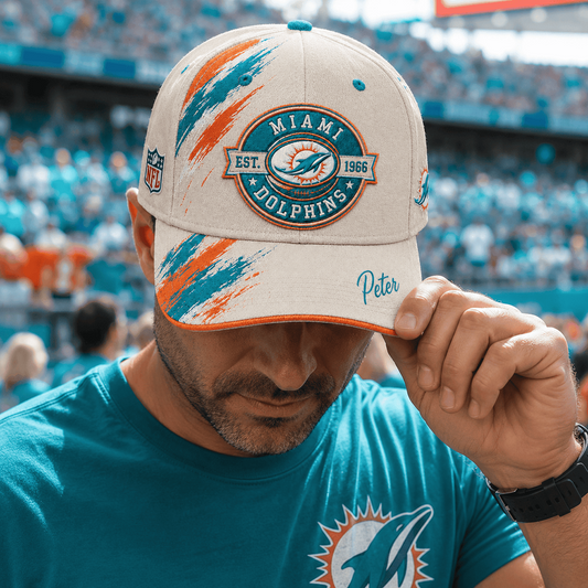 Premium NFL x MIA Custom Name Cap For Football Fans Loving Sporty Style 030726