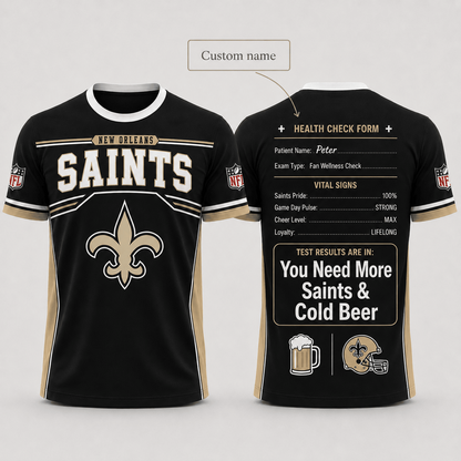 Premium NFL x NO Funny Personalized Health Check Form 3D Shirt Football Enthusiasts 040726