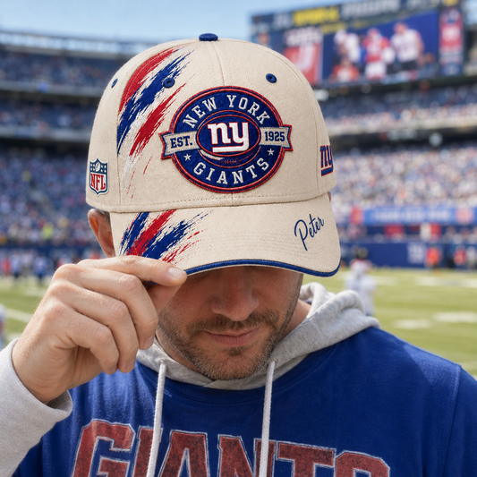 Premium NFL x NYG Custom Name Cap For Football Fans Loving Sporty Style 030726