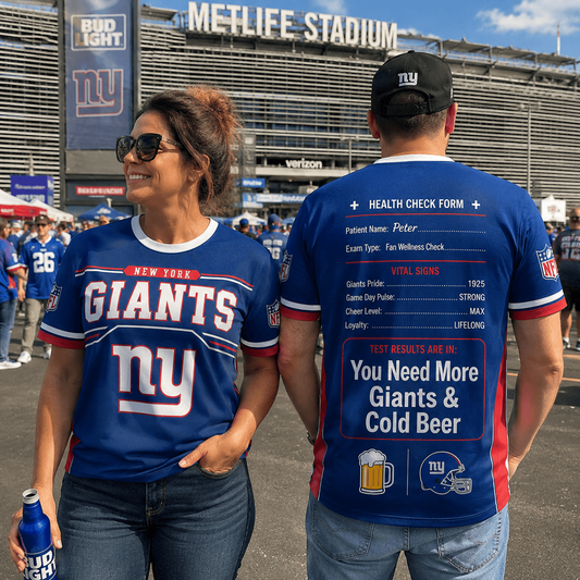 Premium NFL x NYG Funny Personalized Health Check Form 3D Shirt Football Enthusiasts 040726