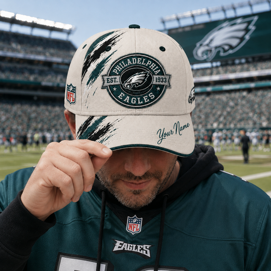 Premium NFL x PHI Custom Name Cap For Football Fans Loving Sporty Style 030726