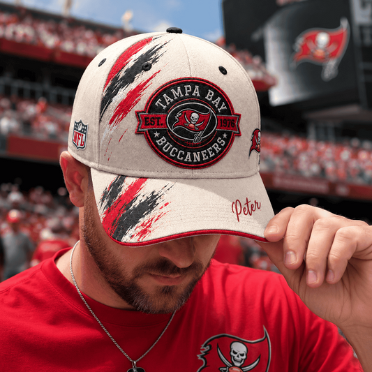 Premium NFL x TB Custom Name Cap For Football Fans Loving Sporty Style 030726