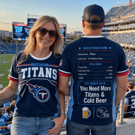 Premium NFL x TEN Funny Personalized Health Check Form 3D Shirt Football Enthusiasts 040726