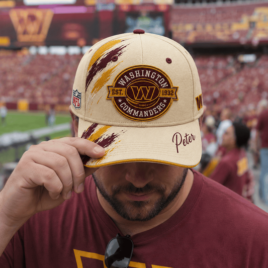 Premium NFL x WAS Custom Name Cap For Football Fans Loving Sporty Style 030726
