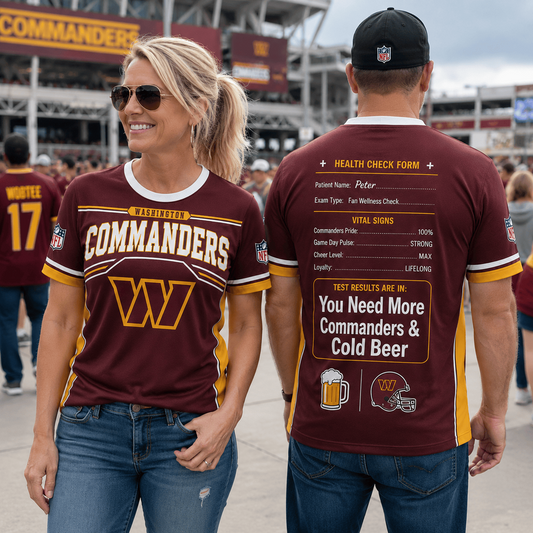 Premium NFL x WAS Funny Personalized Health Check Form 3D Shirt Football Enthusiasts 040726