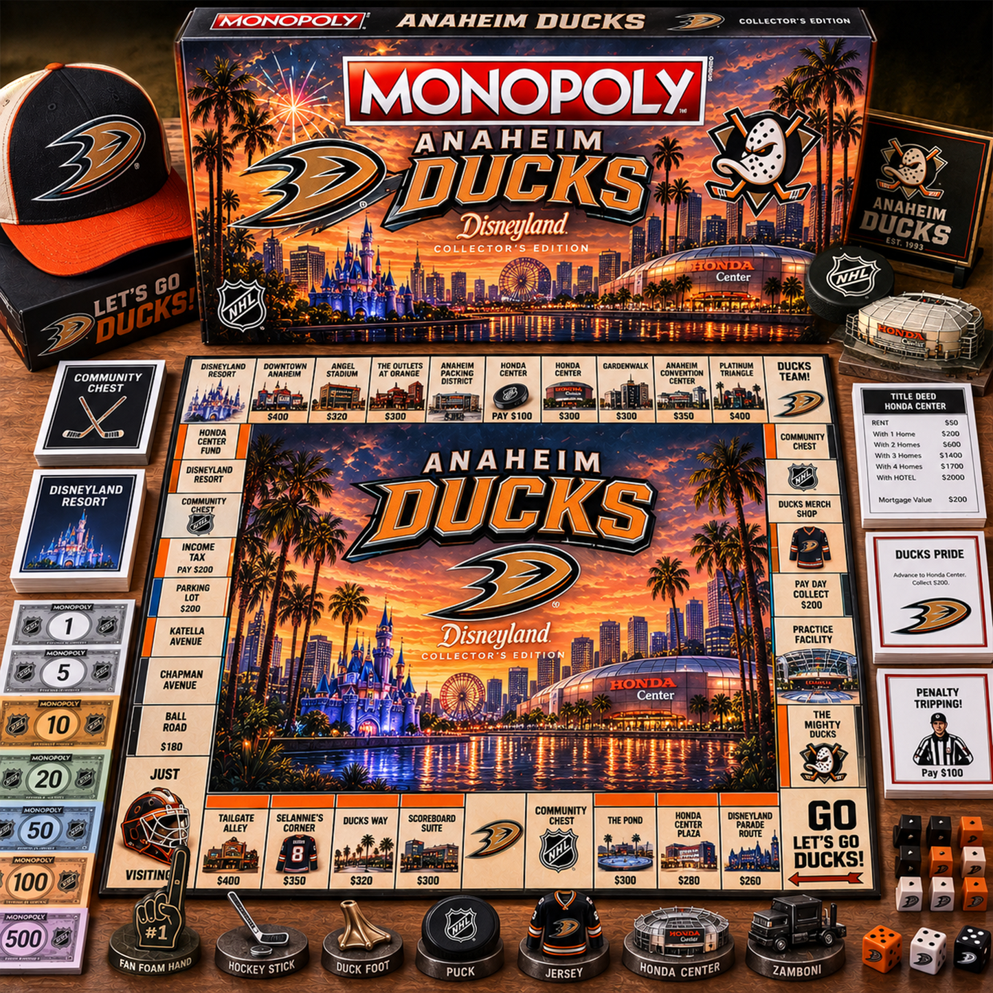 Premium NHL ANA Legacy Monopoly Collector’s Edition Board Game V2 NMD 150826 TTV