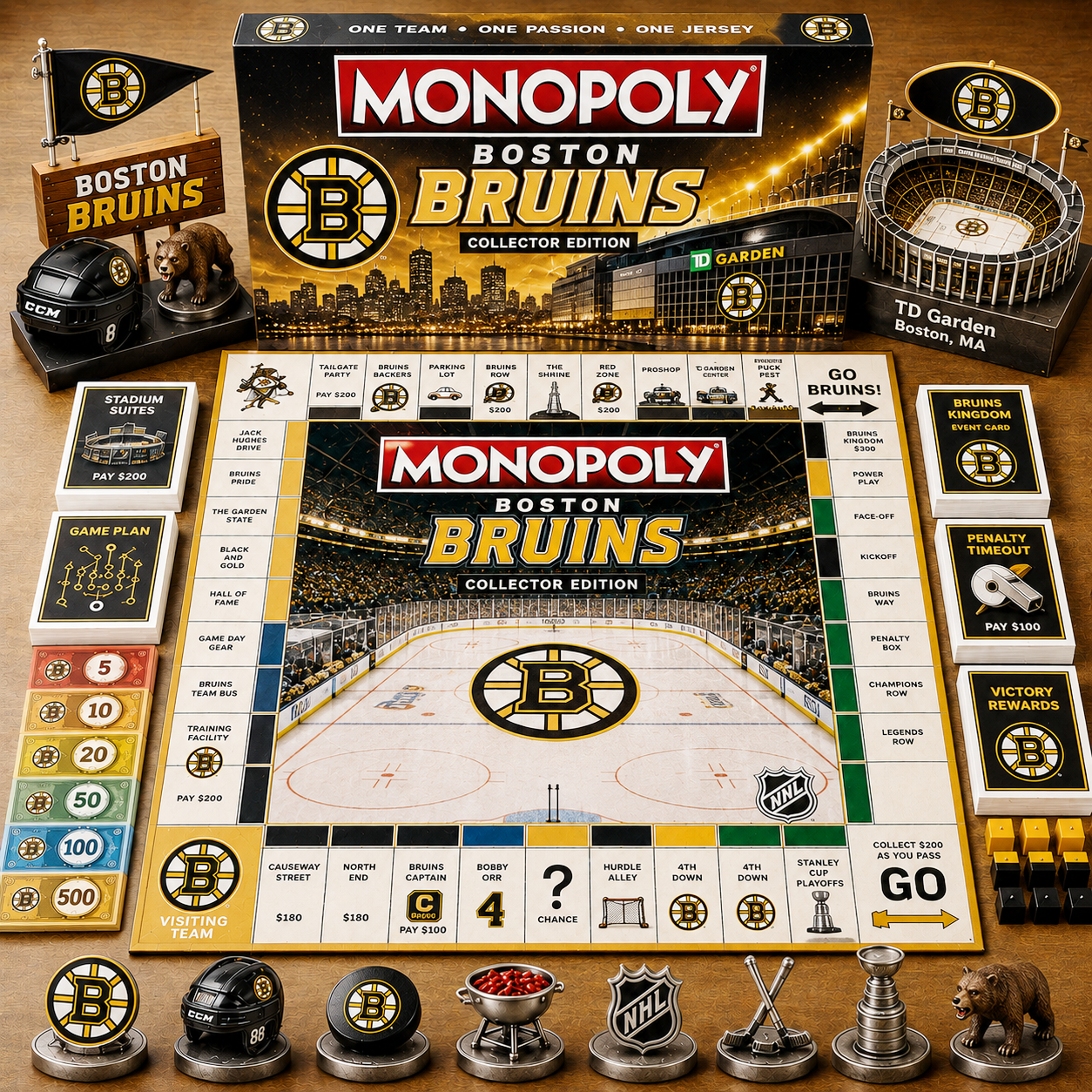 Premium NHL BB Game Night Monopoly Collector’s Edition Board Game V5