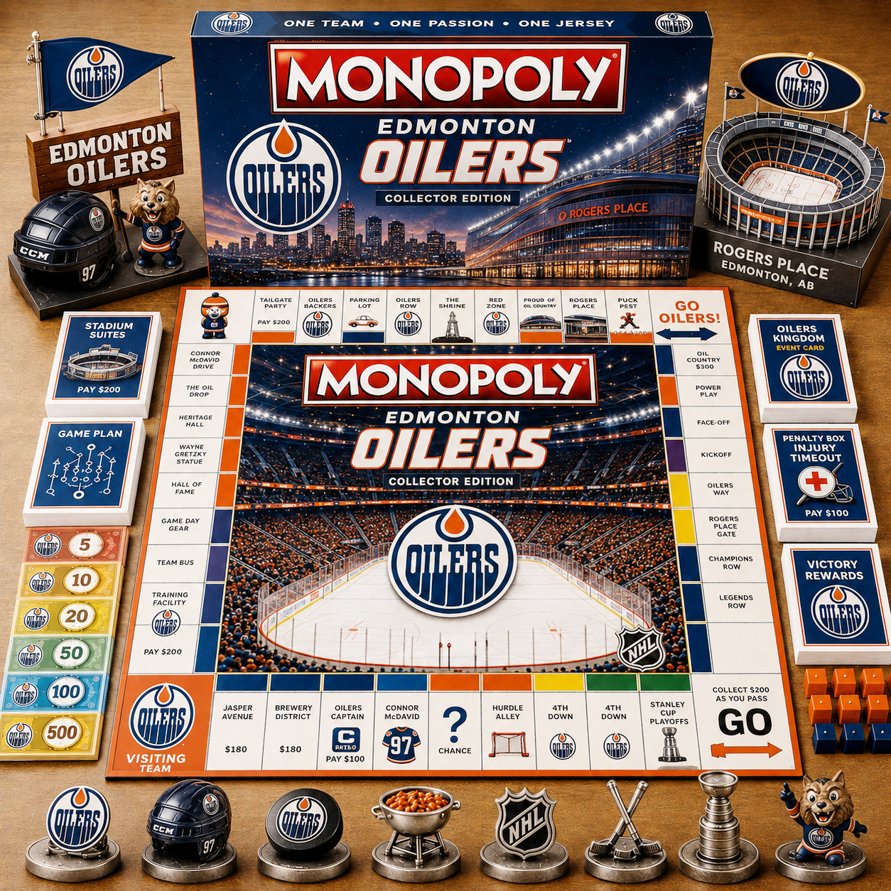 Premium NHL EO Game Night Monopoly Collector’s Edition Board Game V5