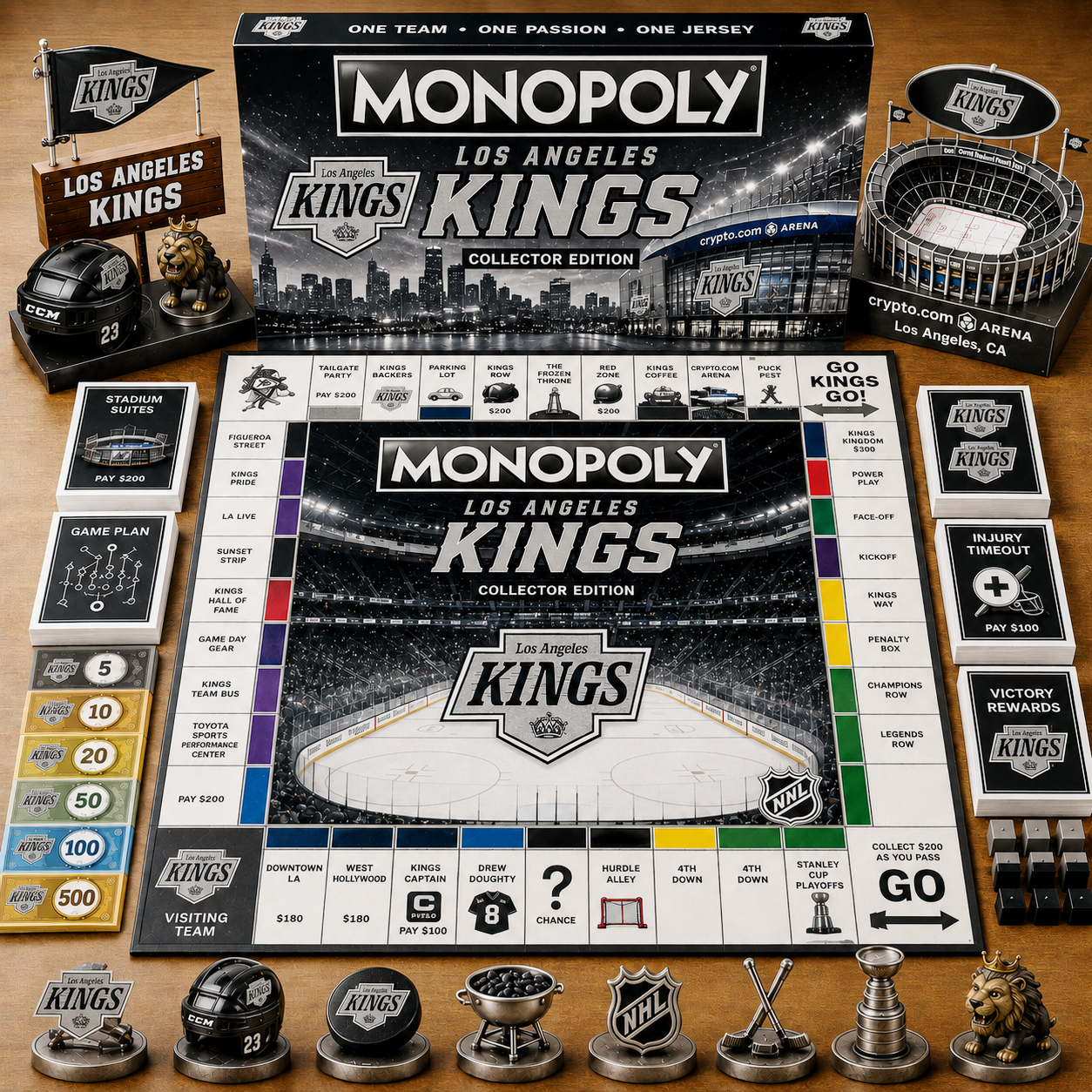 Premium NHL LAK Game Night Monopoly Collector’s Edition Board Game V5