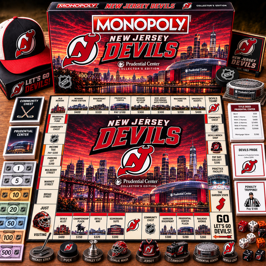 Premium NHL NJD Legacy Monopoly Collector’s Edition Board Game V2 NMD 150826 TTV