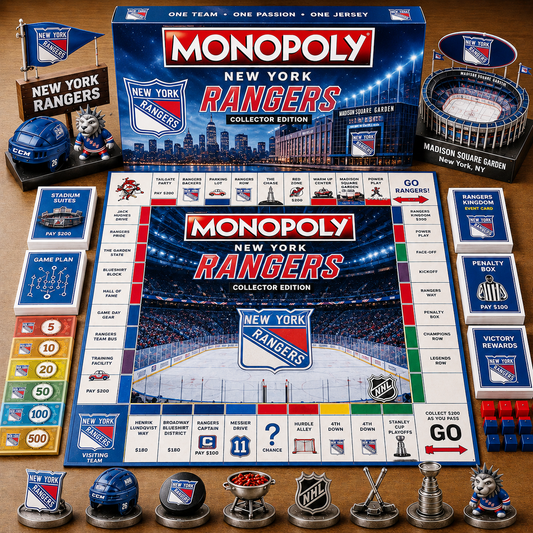Premium NHL NYR Game Night Monopoly Collector’s Edition Board Game V5