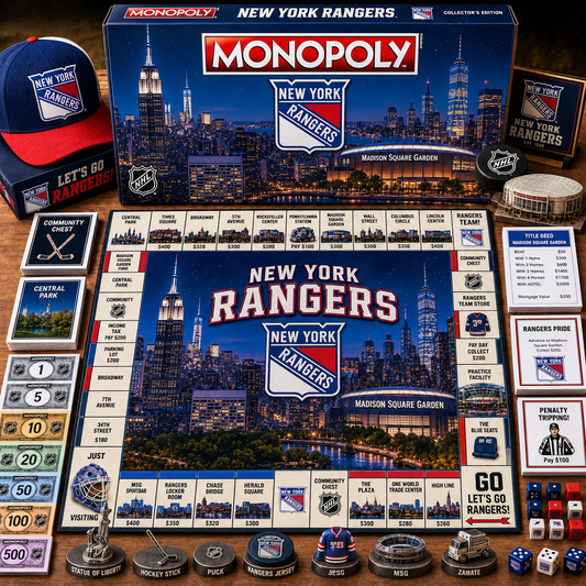 Premium NHL NYR Legacy Monopoly Collector’s Edition Board Game V2 NMD 150826 TTV