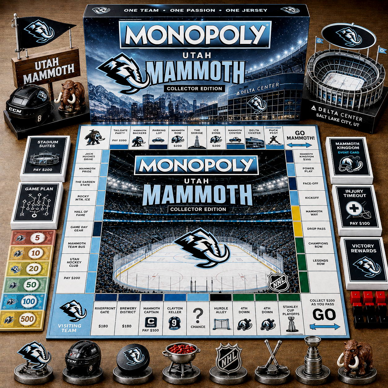 Premium NHL UM Game Night Monopoly Collector’s Edition Board Game V5