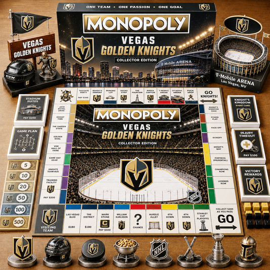 Premium NHL VGK Game Night Monopoly Collector’s Edition Board Game V5