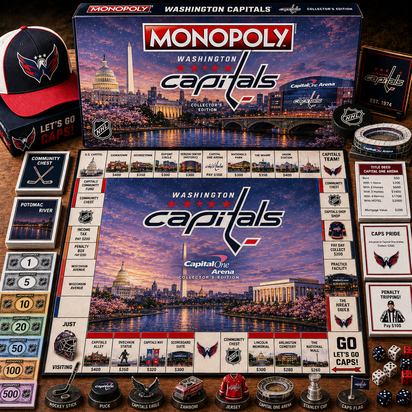 Premium NHL WAS Legacy Monopoly Collector’s Edition Board Game V2 NMD 150826 TTV