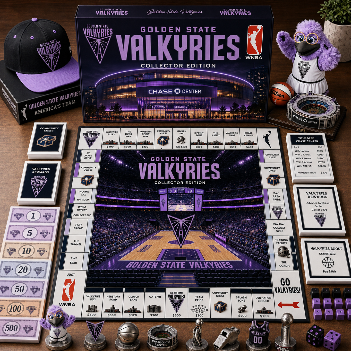 Premium WNBA GSV Monopoly Collector’s Edition Board Game