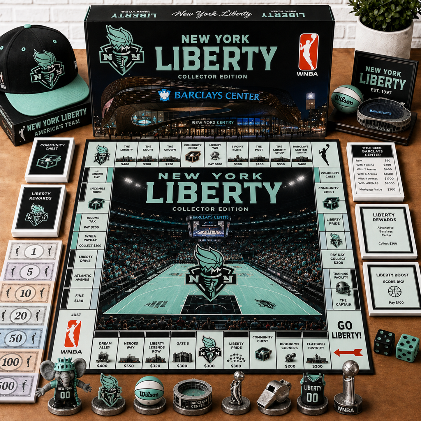Premium WNBA NYL Monopoly Collector’s Edition Board Game