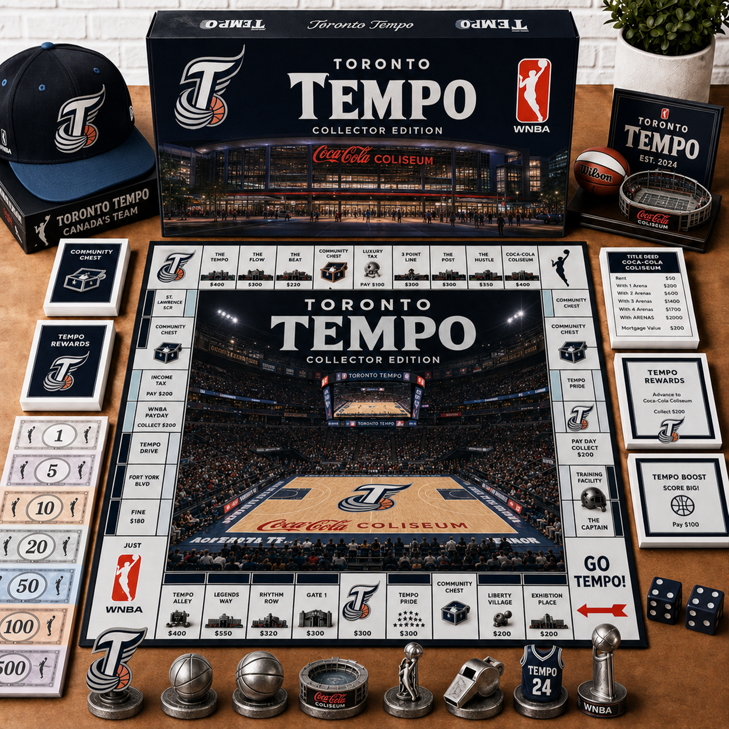 Premium WNBA TT Monopoly Collector’s Edition Board Game