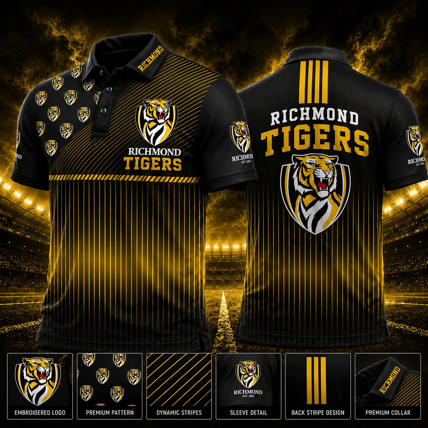 RIC X PREMIUM AFL EXCLUSIVE POLO SHIRT LIMITED EDITION V2
