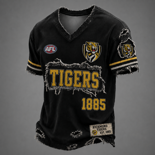 RICH x AFL LUXURY V-Neck T-Shirt