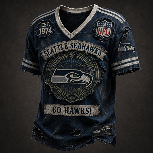 SEA X NFL Exclusive V-Neck T-Shirt 2007