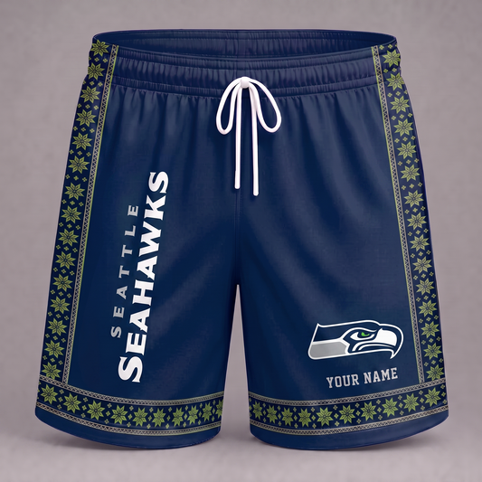 SEA X NFL New Pattern Short Pants Custom Any Name