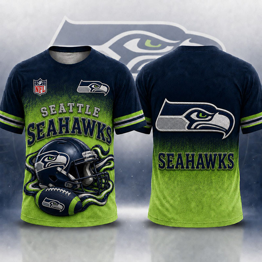 SEA X NFL Premium Victory Series 3D T-Shirt 2107