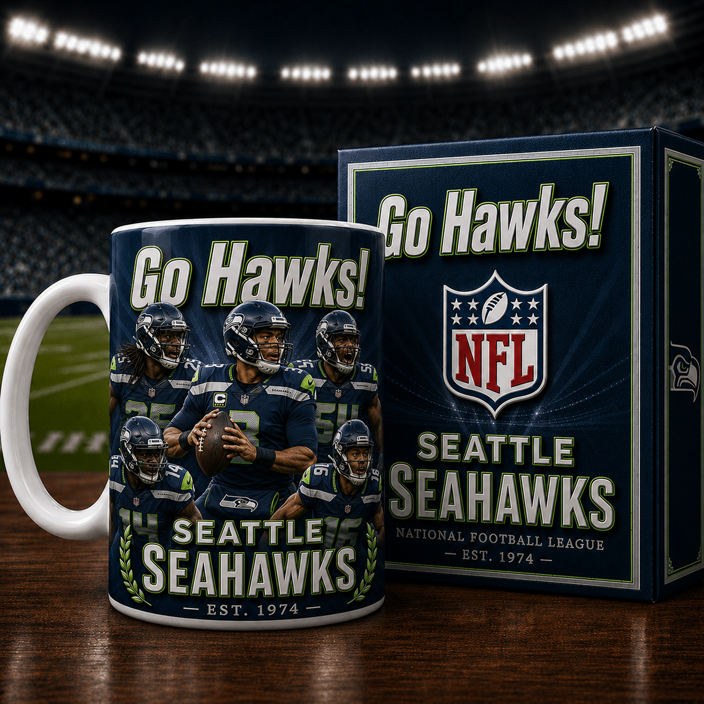 SEA X NFL commemorative ceramic mug 2007
