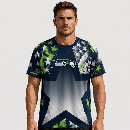 SEA X Premium NFL Premium Patriotic Football Star