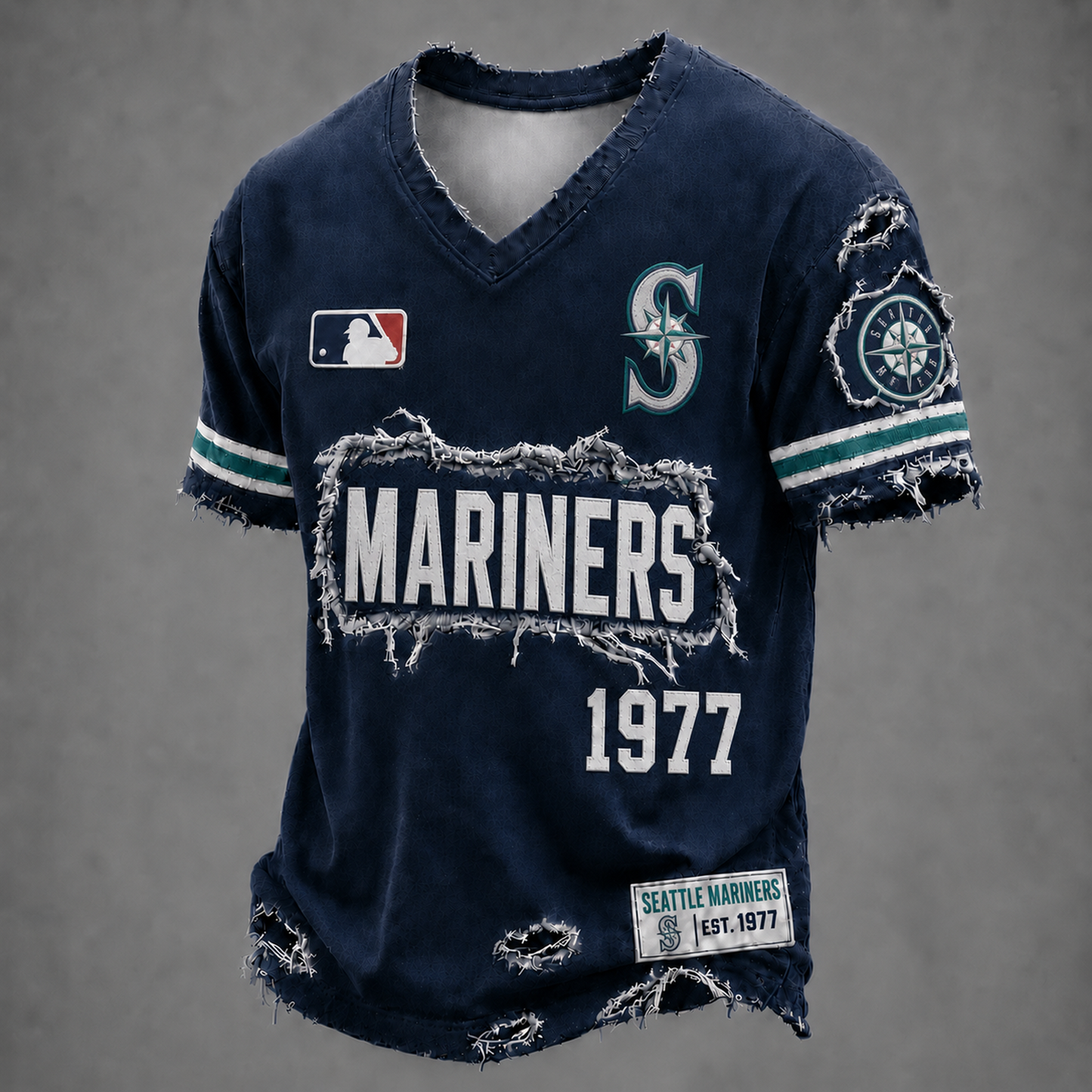 SEA x MLB LUXURY V-Neck T-Shirt 0406 DatND DVT
