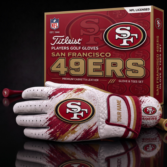 SF NFL LUXURY PERSONALIZED GOLF GLOVE SET LIMITED EDTION
