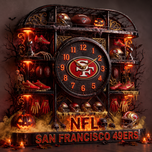 SF X NFL Haunted Legacy Wall Clock – Halloween Limited Edition
