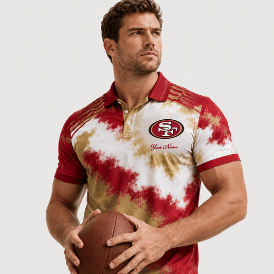 SF X Premium NFL Premium Personalized Helmet Polo Shirt