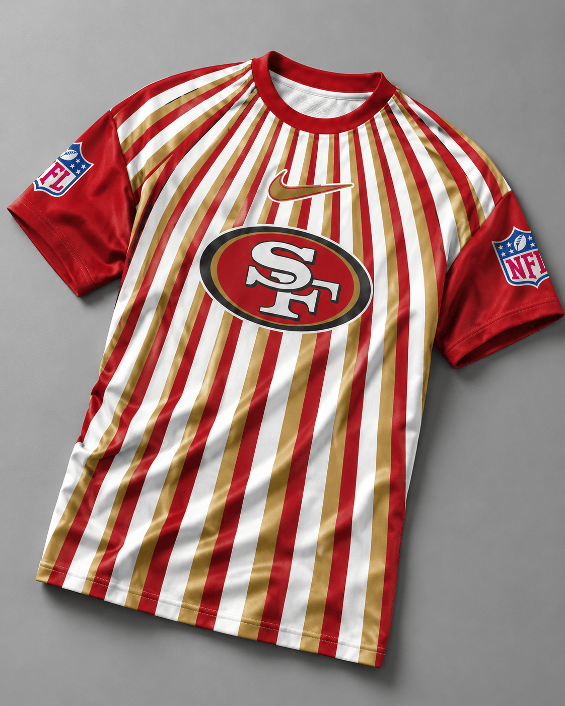SF49 Premium NFL Men’s Athletic Vertical Stripe T-Shirt