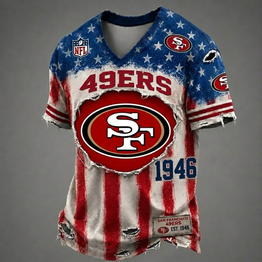 SF49 x NFL American Flag Luxury Classic T-shirt 252606